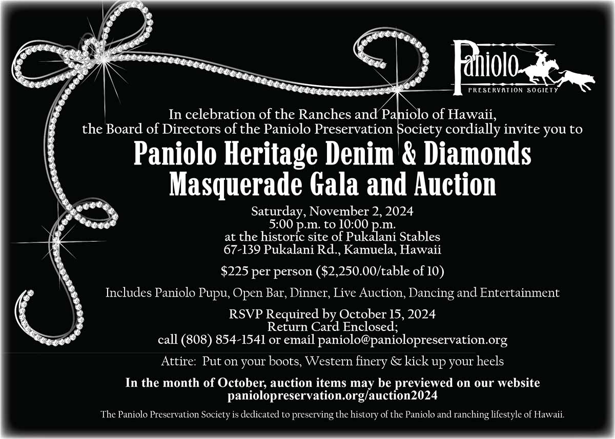 2024 Paniolo Heritage Denim & Diamonds Masquerade Gala and Auction